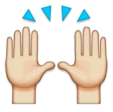 hands raised emoji