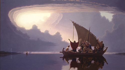 Jesus calms storm